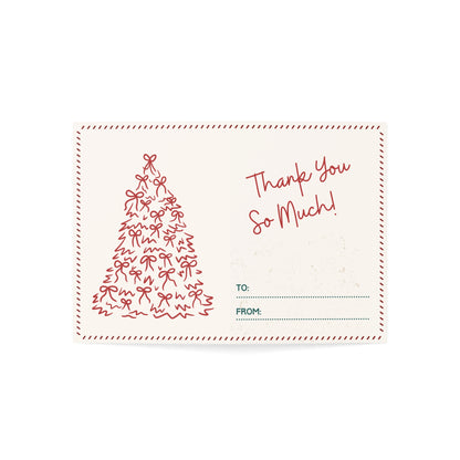 Red Christmas Tree Greeting Card (1, 10, 30, and 50pcs)