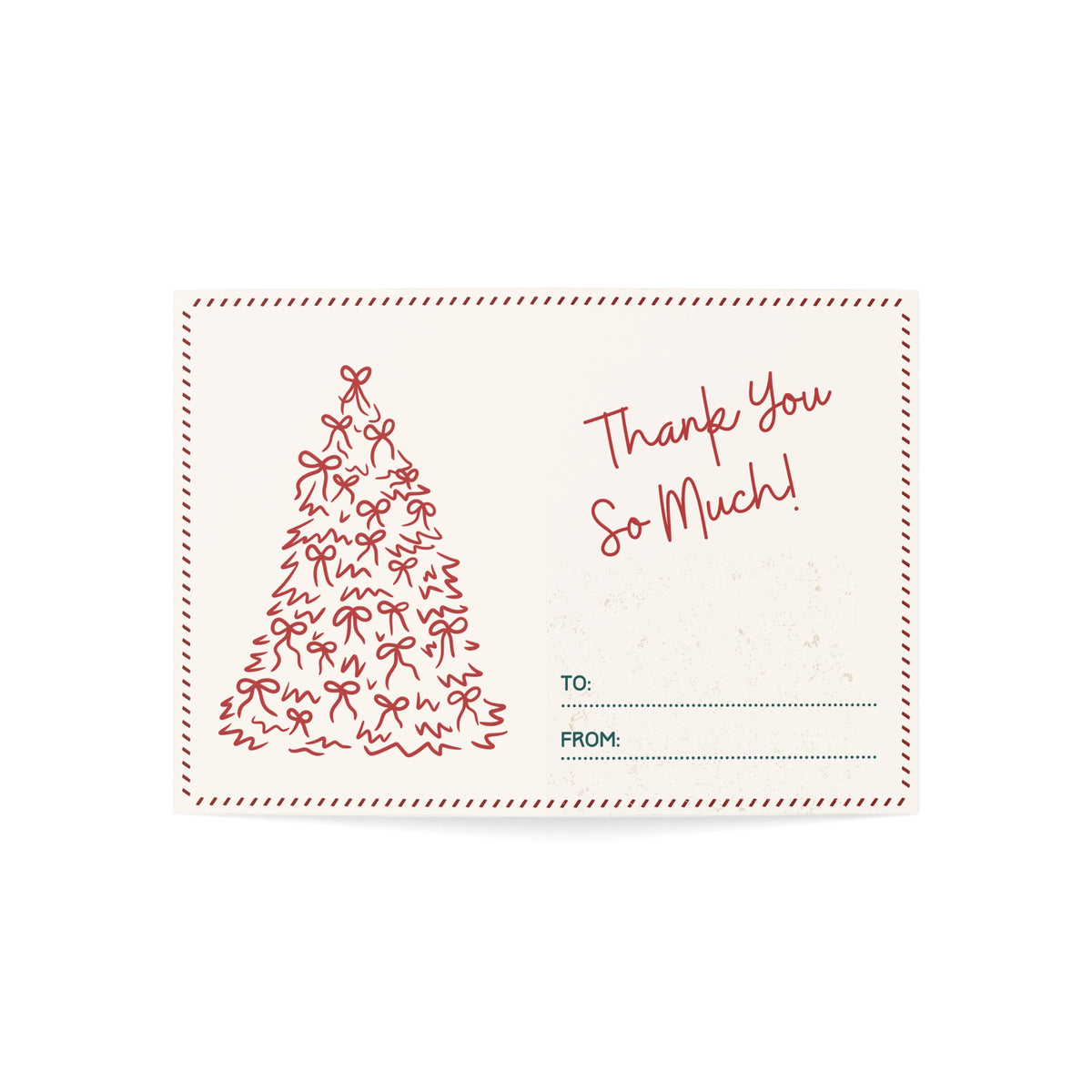 Red Christmas Tree Greeting Card (1, 10, 30, and 50pcs)