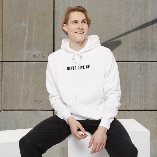 'Never Give Up' - Unisex Garment-Dyed Hoodie