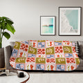 Bloom & Cozy – Floral Checkered Blanket