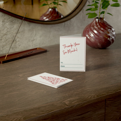 Red Christmas Tree Greeting Card (1, 10, 30, and 50pcs)