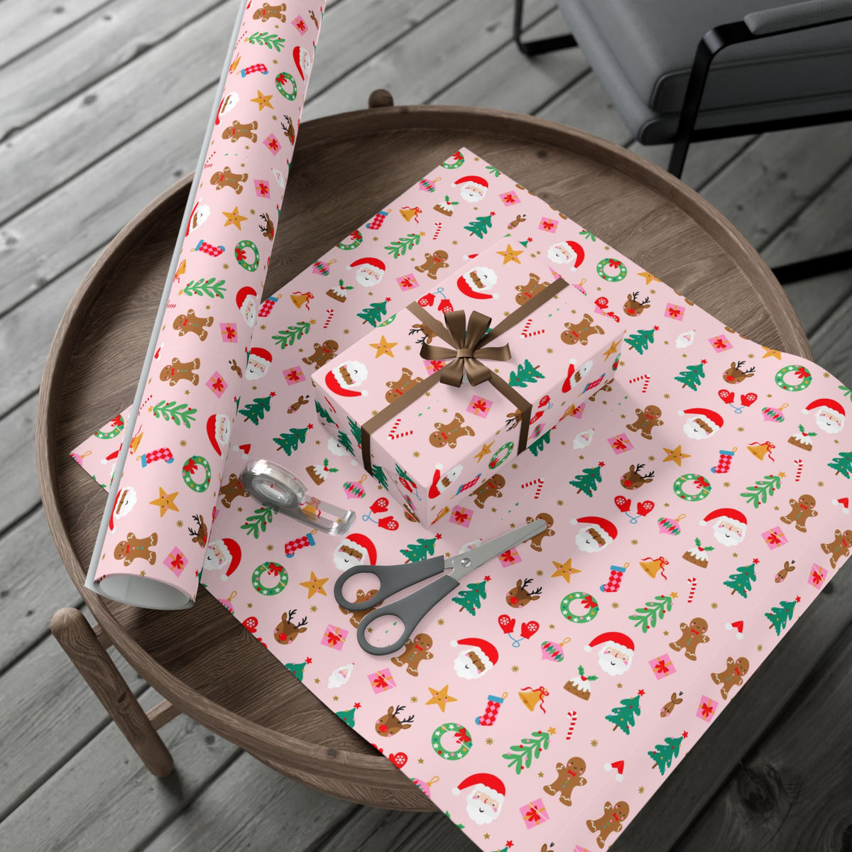 Festive Holiday Gift Wrap Paper