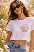 See Life My Way White Easter Crop Top – Soft Spring Energy