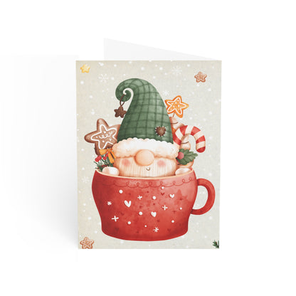 Cozy Christmas Gnome Greeting Card (1, 10, 30, and 50pcs)