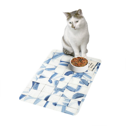 Blue Pet Food Mat - Chef Was Cute