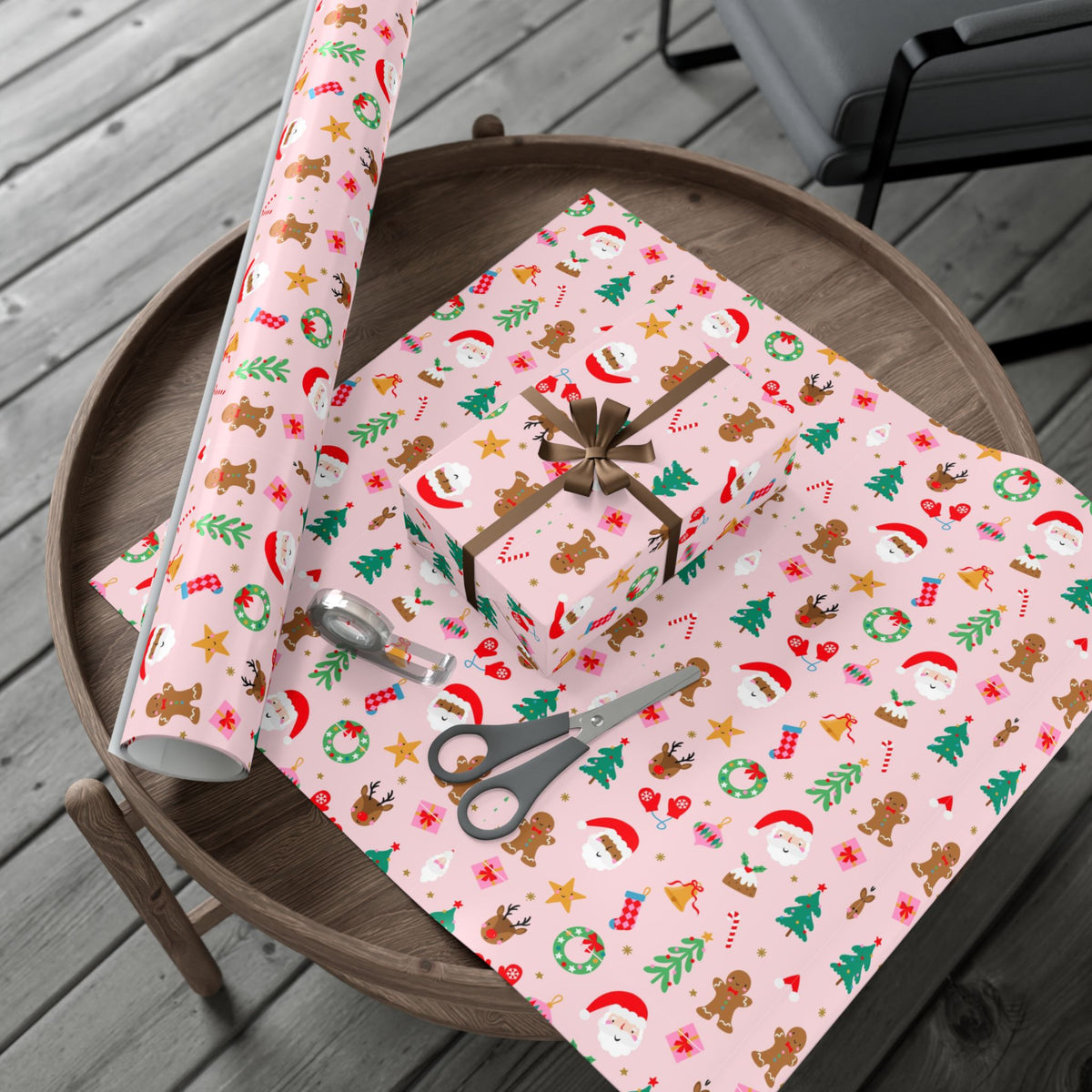 Festive Holiday Gift Wrap Paper