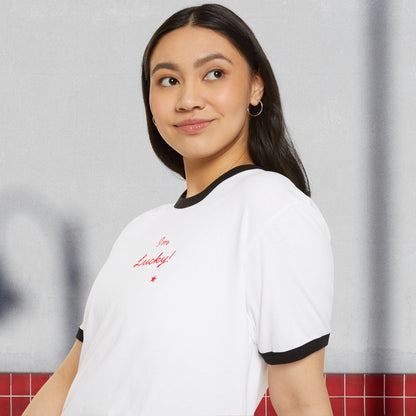 Lucky Unisex Cotton Ringer T-Shirt - Manifest