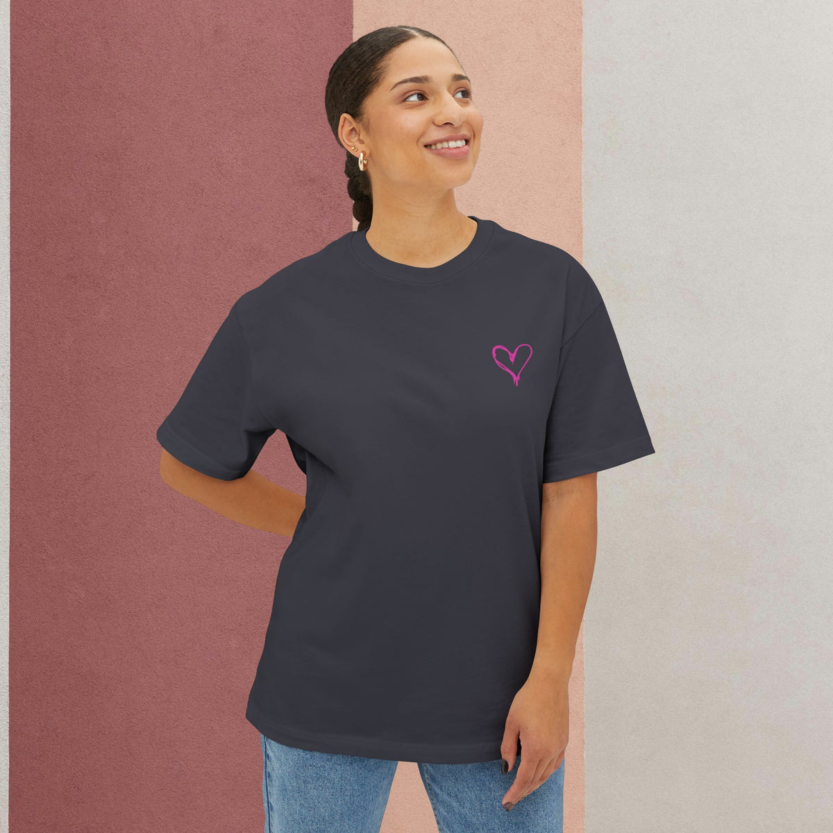 Never Give Up - Unisex Oversized Boxy Tee