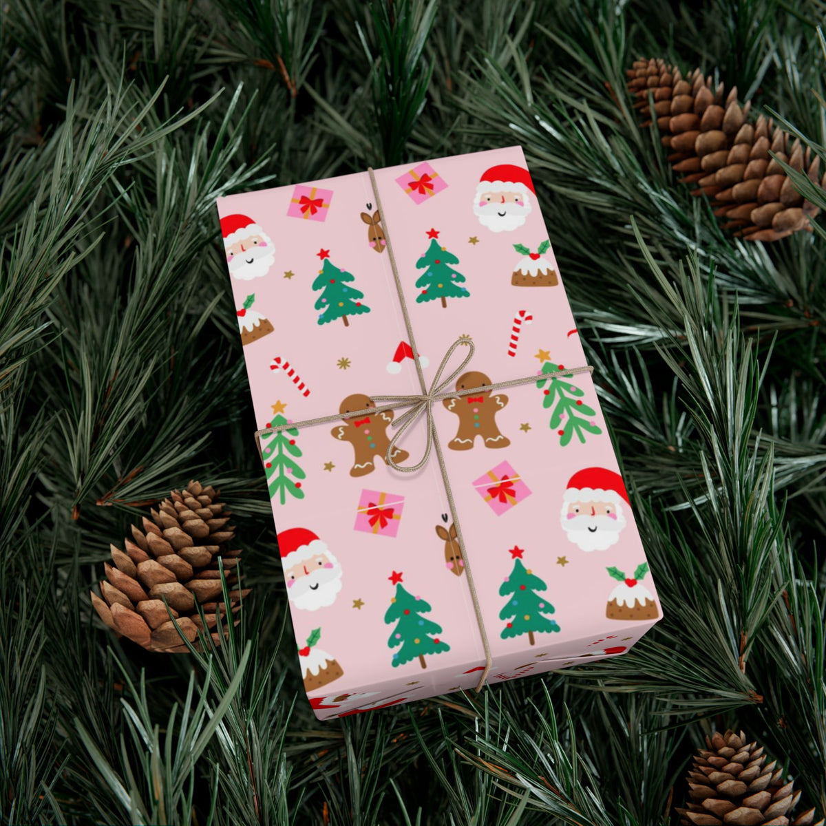 Festive Holiday Gift Wrap Paper