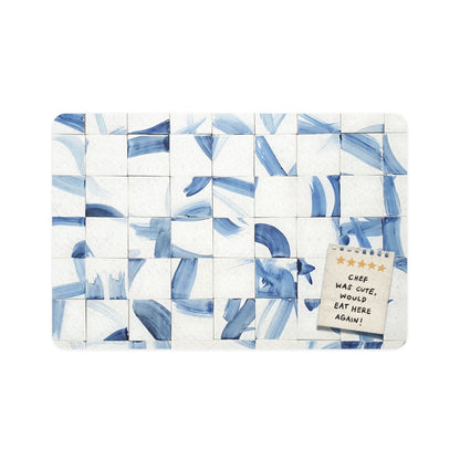 Blue Pet Food Mat - Chef Was Cute