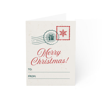 Merry Christmas Green Tree Greeting Card (1, 10, 30, and 50pcs)