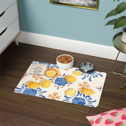 Pet Food Mat - Chef Was Cute