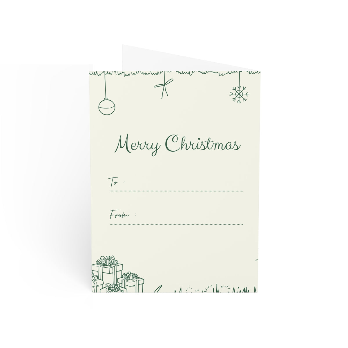 Merry Christmas Greeting Card (1, 10, 30, and 50pcs)