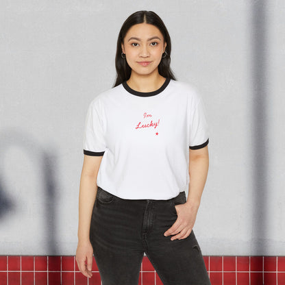 Lucky Unisex Cotton Ringer T-Shirt - Manifest