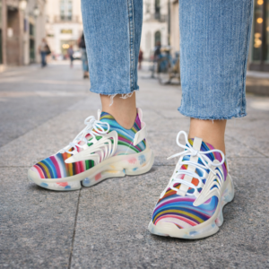 “Caramel Drift” Mesh Sneakers