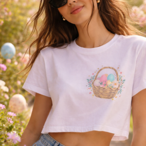 See Life My Way White Easter Crop Top – Soft Spring Energy