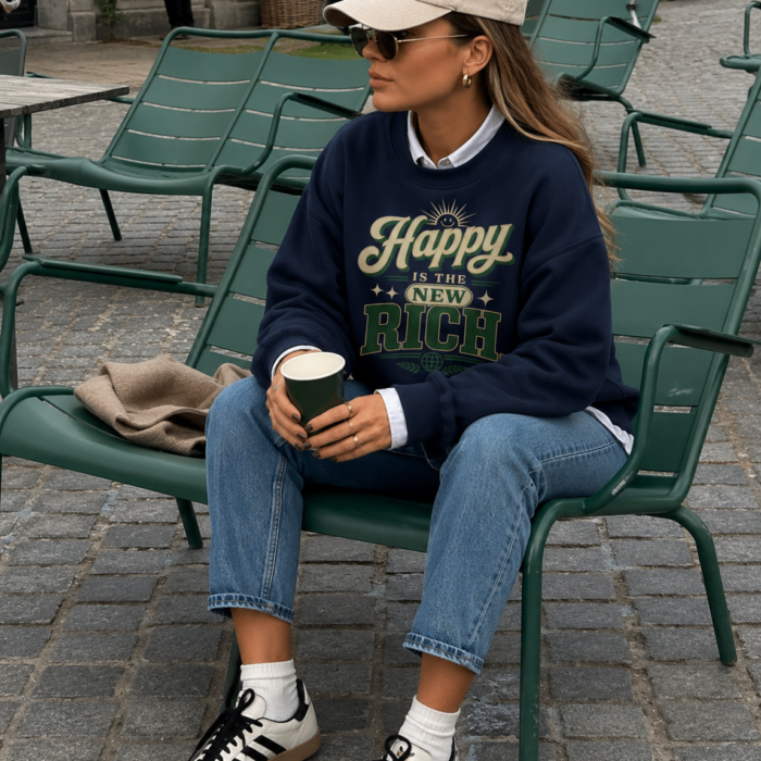 Happy Is The New Rich – Sweatshirt