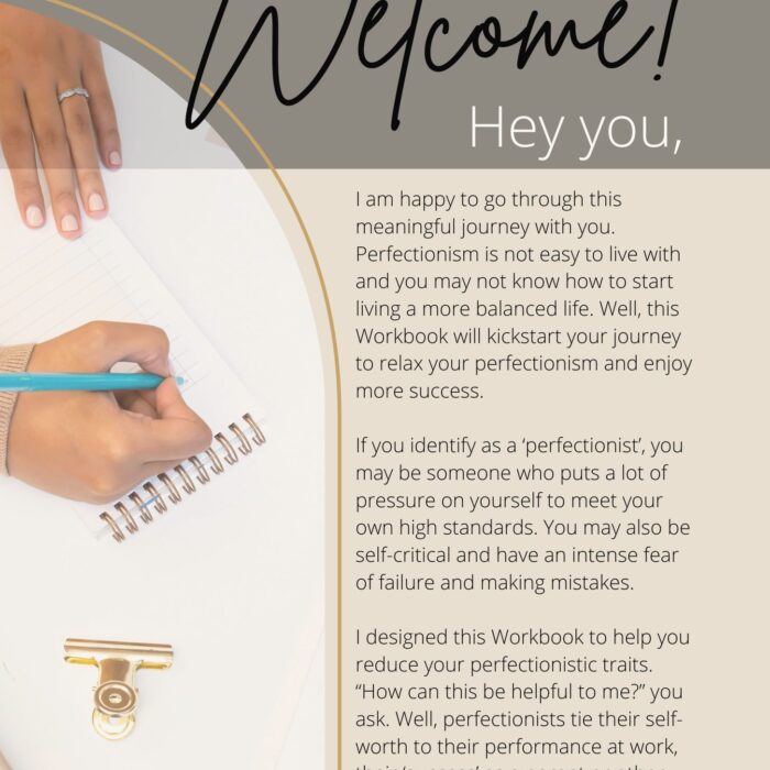 Overcome Perfectionism Workbook Overcome Perfectionism Workbook