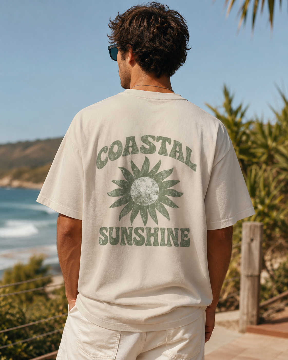 Coastal Sunshine Heavy Oversized Tee