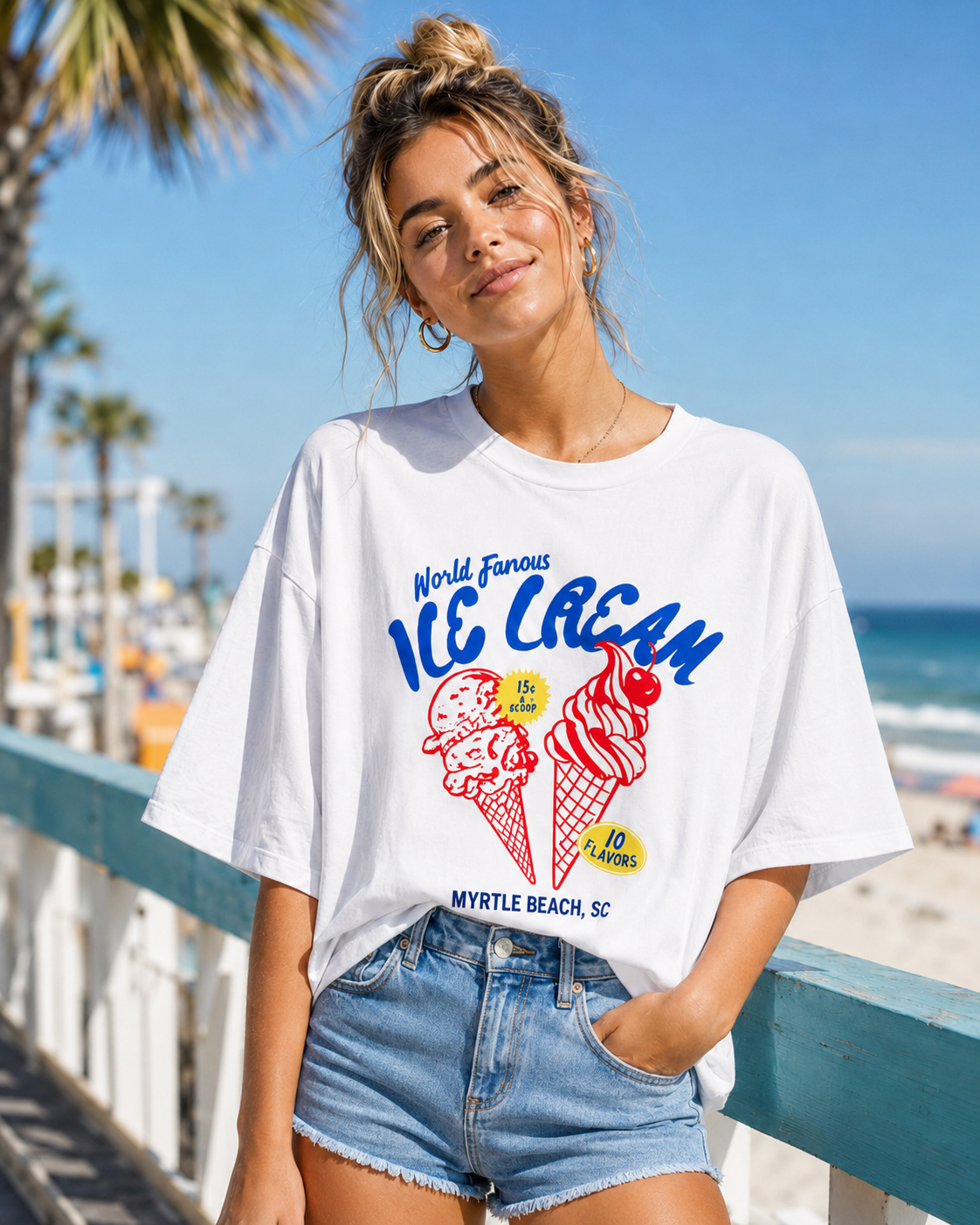 Sweet Summer Scoop Heavy Oversized Tee