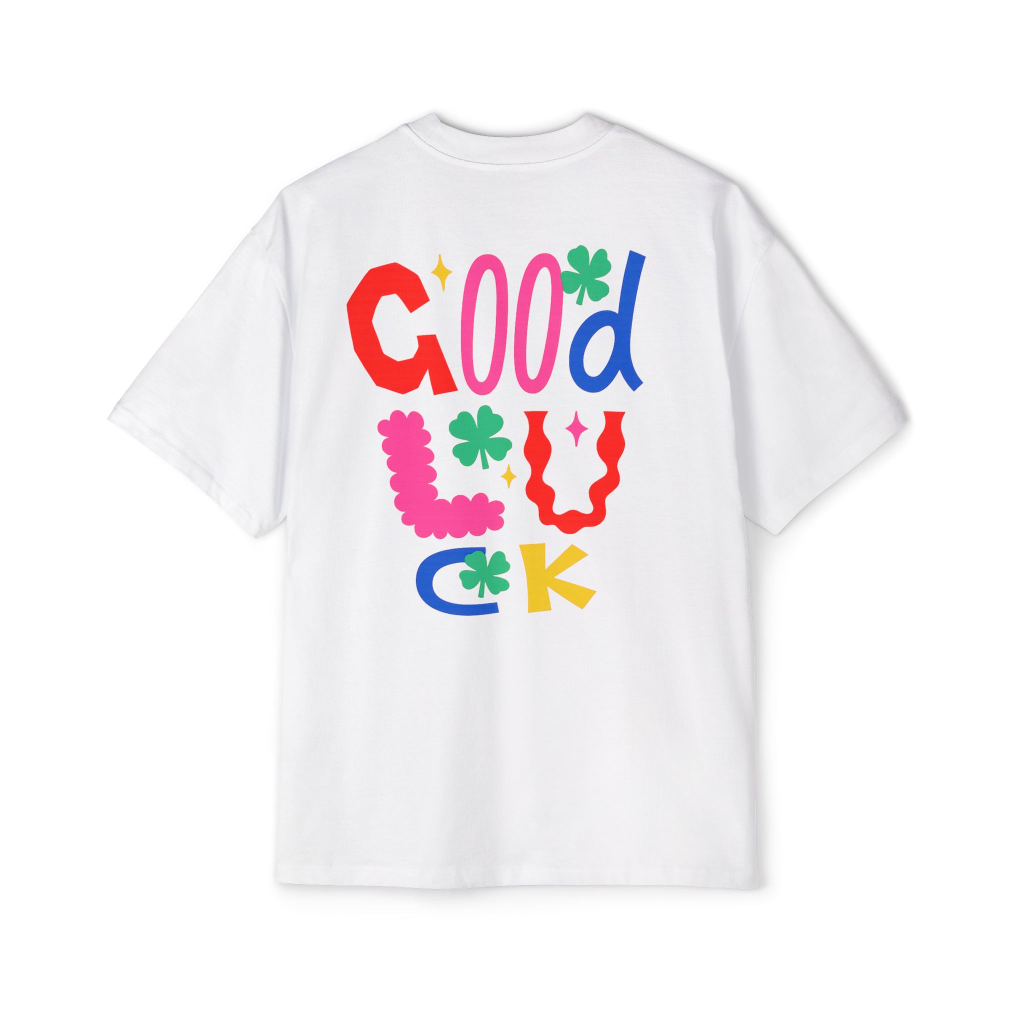 Good Luck Energy Heavy Oversized Tee - Image 4