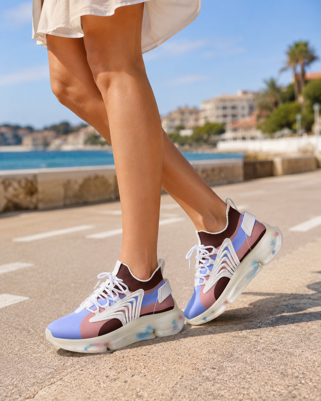 Coastal Mocha Mesh Sneakers